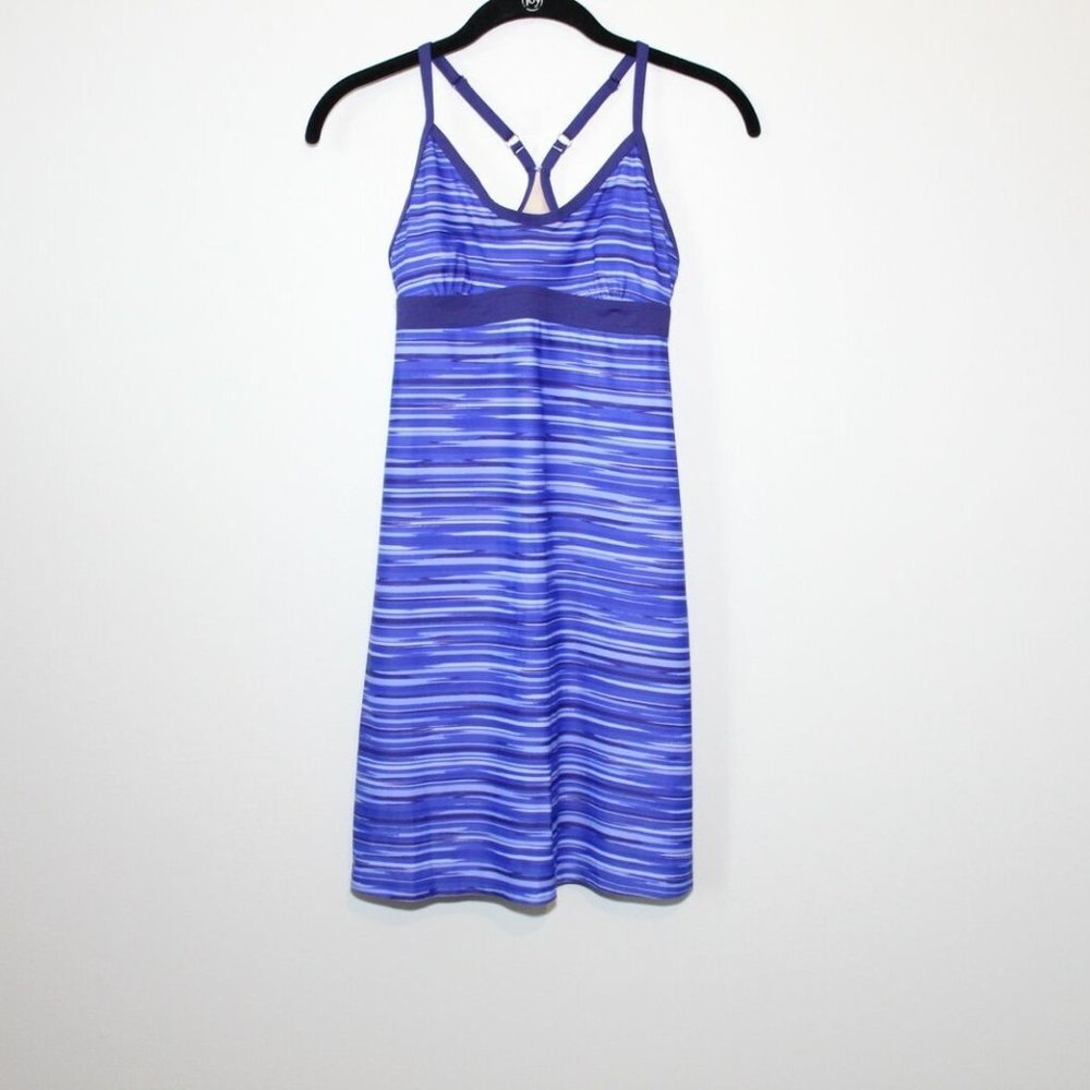 ✨2/$20 Athleta Striped Tank Shorebreak Swim Dress Blue Women's Size XXS H12429 - Picture 5 of 10